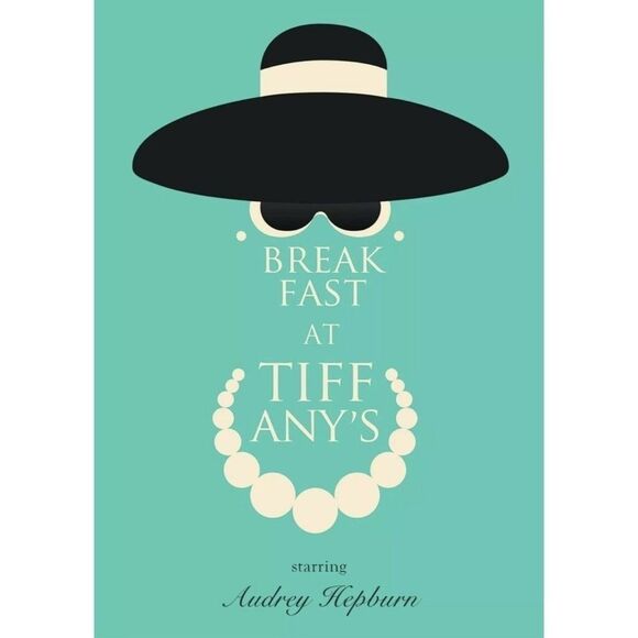 FRAMED PICTURE SET 2~ Audrey Hepburn BREAKFAST AT TIFFANY BLUE Wall Art Prints - Picture 2 of 10